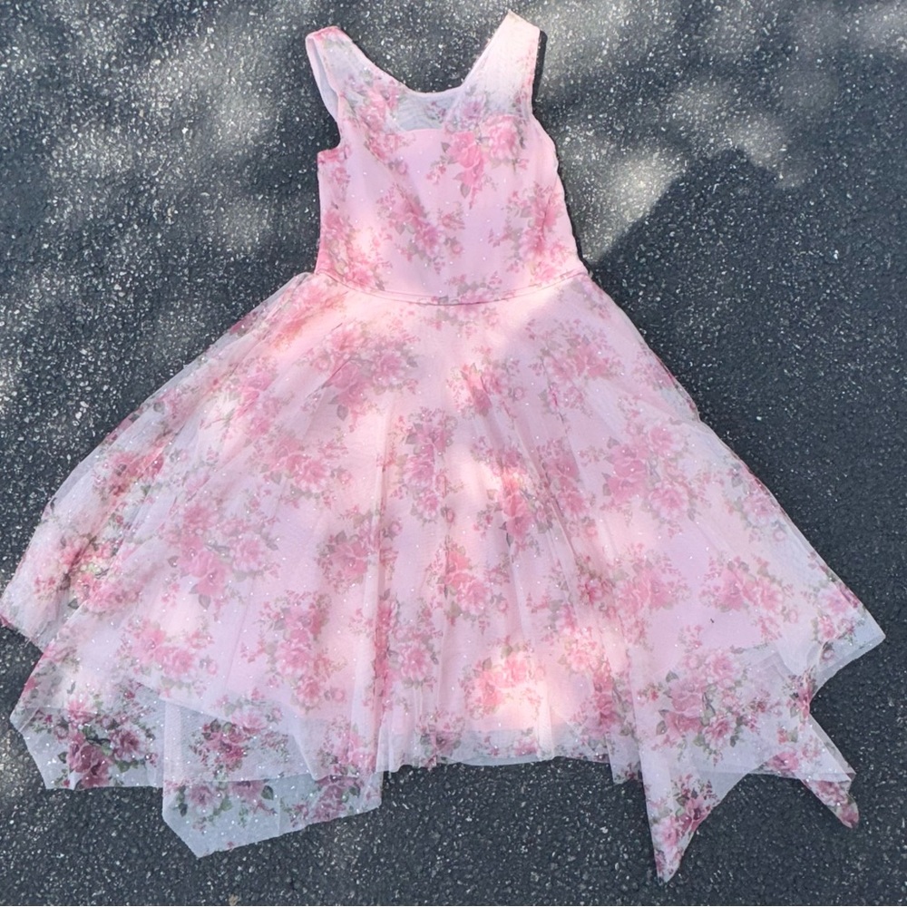 Zunie Black | Cream | Rose |Floral | Pink |Sleeveless Dress | Size 12 | Lined